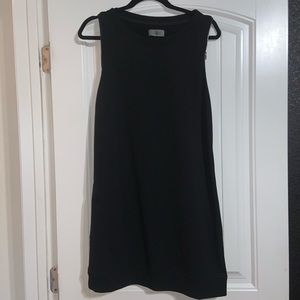 Casual black zipper dress